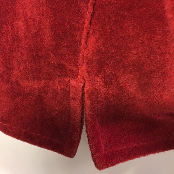 Liz Claiborne Red Suede Coat - Picture 4 of 5